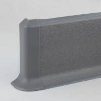 Aussenecke für Sockelleiste Rimini | aus PVC Hartschaum | mit durchgefärbter Weichlippe | grau