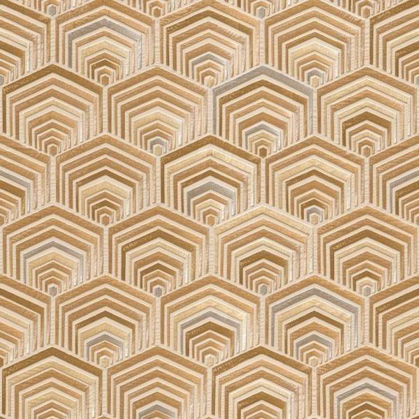 DesignID | Wallstitch | 120043 | Vliestapete | 3D Optik | 0.53 x 10.05 m | Braun