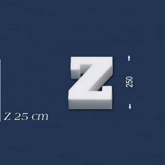 Deko Buchstabe Z 250 mm Styropor Buchstabe 3D Buchstabe Weiß Wiesemann
