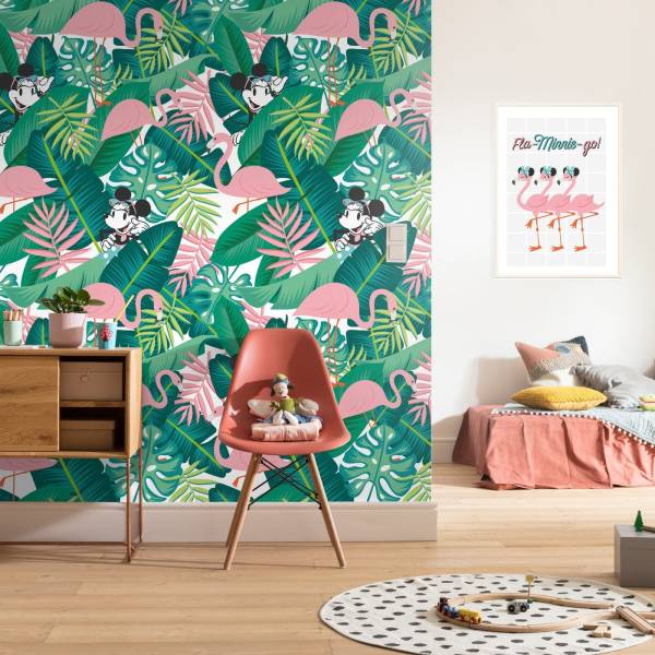 Komar Fototapete Disney Minnie Tropical 280 x 200 cm Vlies Maus Entdeckungstour Flamingo Komar Fototapete Disney Minnie Tropical 280 x 200 cm Vlies Maus Entdeckungstour Flamingo