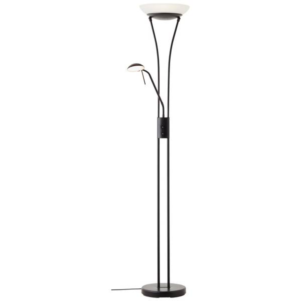 LED Stehleuchte 179 x 61 x 32.2 cm Schwarz Glas Stehlampe Basic Lichtfarbe: Warmweiß dimmbar LED Stehleuchte 179 x 61 x 32.2 cm Schwarz Glas Stehlampe Basic Lichtfarbe: Warmweiß dimmbar