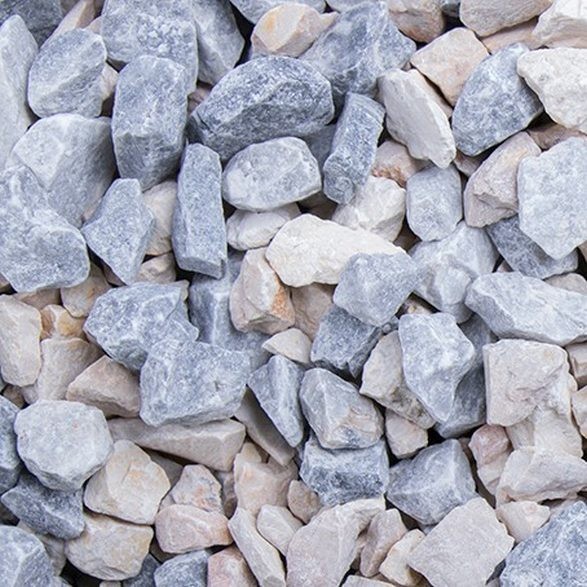 Santana Splitt 8 16 mm Edelsplitt MIX Naturstein Blau Beige Garten