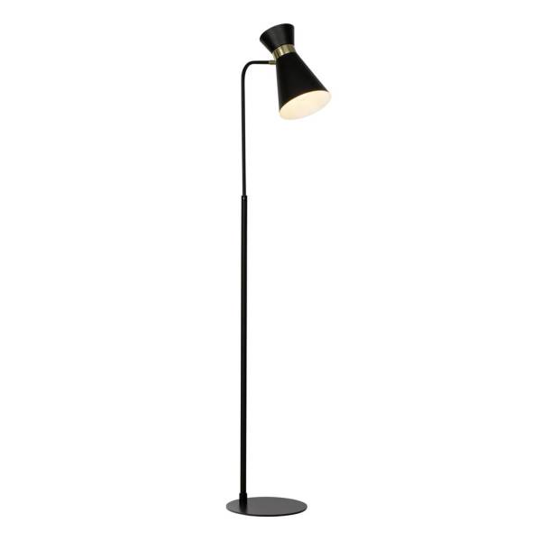 Stehleuchte 148.5 x 43 x 25 cm Gold Metall Stehlampe Kegel Skandi Retro Harmonisch Stehleuchte 148.5 x 43 x 25 cm Gold Metall Stehlampe Kegel Skandi Retro Harmonisch