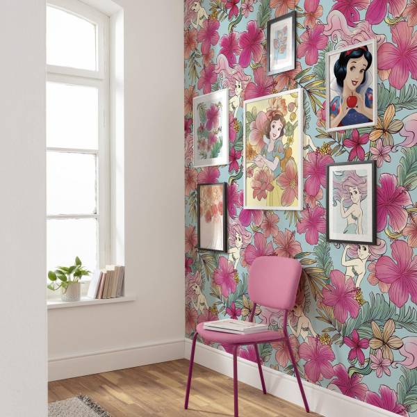 Komar Fototapete Disney Ariel Pink Flower 280 x 200 cm Digitaldrucktapete Vlies aquarell Blüten Komar Fototapete Disney Ariel Pink Flower 280 x 200 cm Digitaldrucktapete Vlies aquarell Blüten