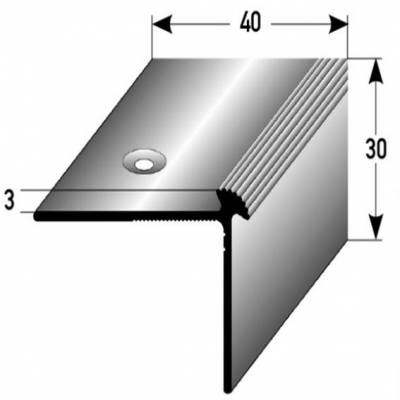 Treppenkante "Giffone" / Winkelprofil 40 mm x 30 mm x 3 mm Aluminium eloxiert