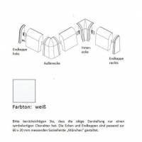 Endkappen und Ecken für MDF-Sockelleisten - weiß