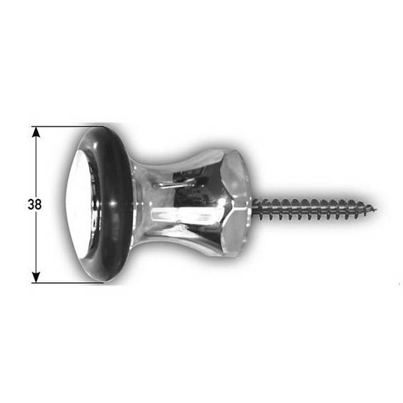 Türstopper, für Bodenmontage, 38 mm Durchmesser