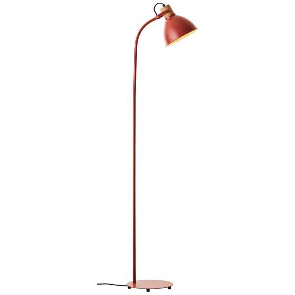 Stehleuchte 150 x 35 x 25 cm Rot Holz Stehlampe Modern Skandi Harmonisch Stehleuchte 150 x 35 x 25 cm Rot Holz Stehlampe Modern Skandi Harmonisch