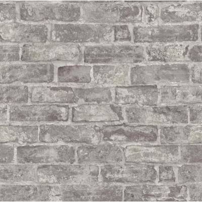 Erismann Imitations | 631811 | Vinyltapete Steintapete | 0.53 m x 10.05 m | Grau, Braun