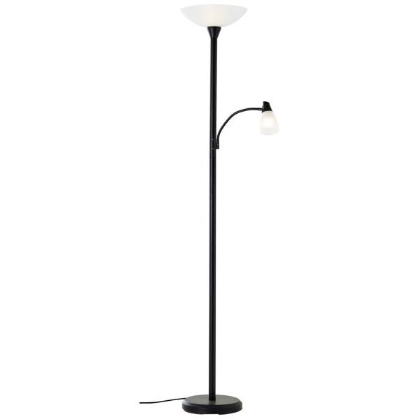 LED Stehleuchte 180 x 30.5 cm Schwarz Glas Stehlampe Basic Lichtfarbe: Warmweiß Harmonisch LED Stehleuchte 180 x 30.5 cm Schwarz Glas Stehlampe Basic Lichtfarbe: Warmweiß Harmonisch