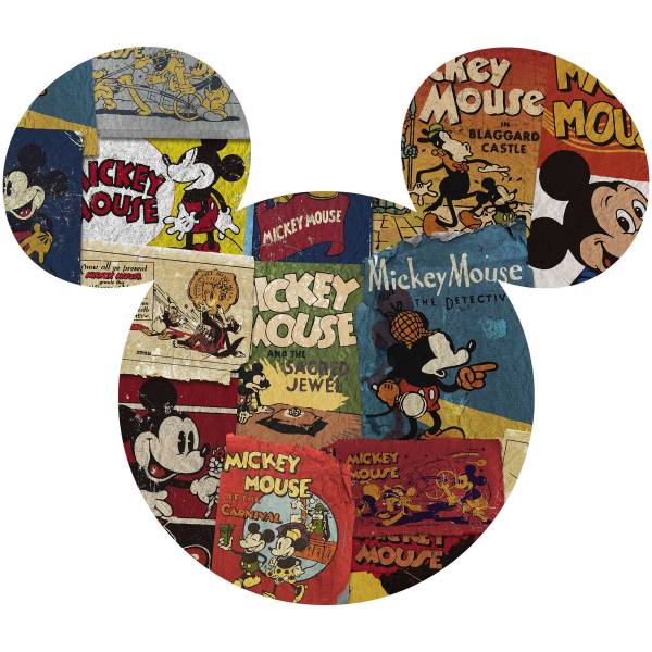 Komar Fototapete Disney Dot Micky Head Billboard 125 x 125 cm Wandbild Vlies Selbstklebend Retro Komar Fototapete Disney Dot Micky Head Billboard 125 x 125 cm Wandbild Vlies Selbstklebend Retro