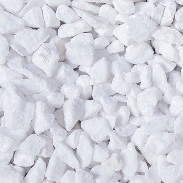 Schneeweiss Splitt 8 12 mm Edelsplitt Dolomit Naturstein Weiß Garten