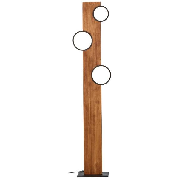 LED Stehleuchte 140.4 x 18 x 31.2 cm Braun Holz Stehlampe Landhaus Natürlich Lichtfarbe: Warmweiß LED Stehleuchte 140.4 x 18 x 31.2 cm Braun Holz Stehlampe Landhaus Natürlich Lichtfarbe: Warmweiß