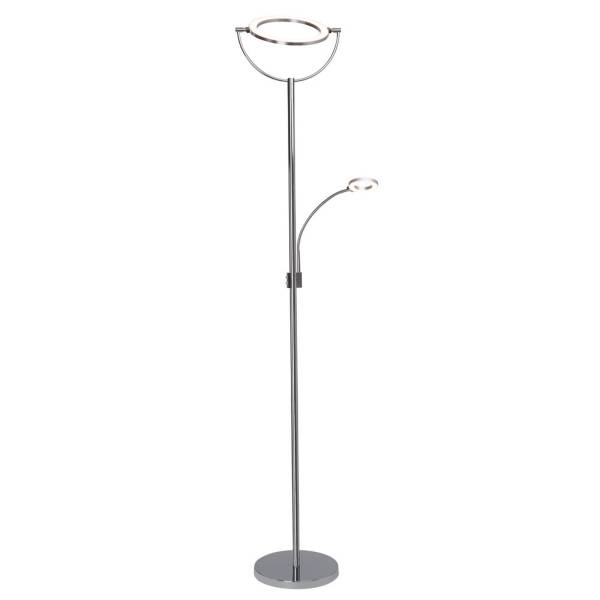 LED Stehleuchte 191 x 61 x 36 cm Metallic Metall Stehlampe Rund Basic Lichtfarbe: Warmweiß dimmbar LED Stehleuchte 191 x 61 x 36 cm Metallic Metall Stehlampe Rund Basic Lichtfarbe: Warmweiß dimmbar