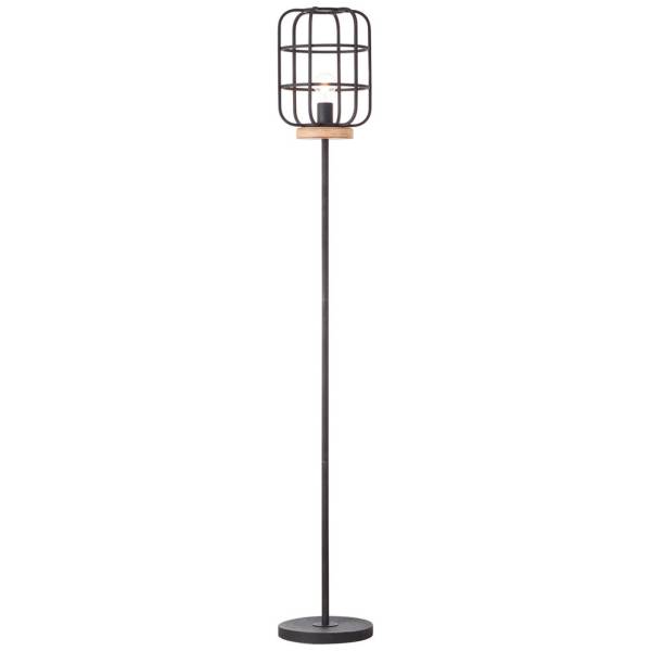 Stehleuchte 163 x 25 cm Braun Holz Stehlampe Vintage Antik Harmonisch Stehleuchte 163 x 25 cm Braun Holz Stehlampe Vintage Antik Harmonisch