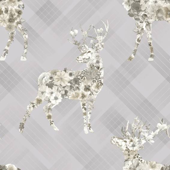 Holden | Kaleidoscope | 90620 | Vliestapete | Tiermuster | 0.53 x 10.05 m | Grau