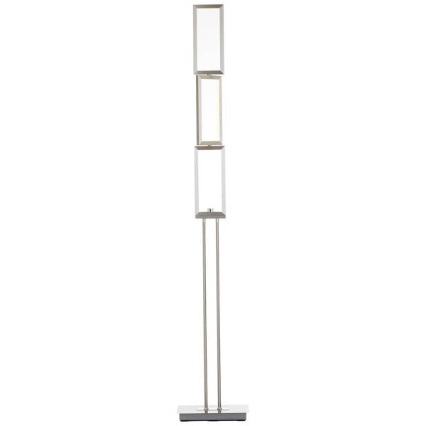 LED Stehleuchte 157 x 15 x 27 cm Metallic Metall Stehlampe Eckig Lichtfarbe: Warmweiß dimmbar LED Stehleuchte 157 x 15 x 27 cm Metallic Metall Stehlampe Eckig Lichtfarbe: Warmweiß dimmbar